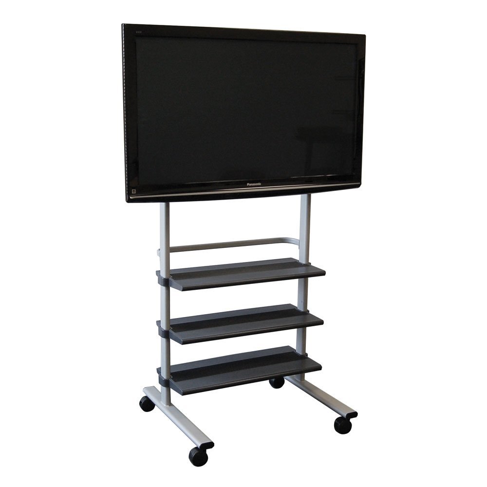 Mobile TV Stand with Wheels for LCD, Plasma or LED Monitor 