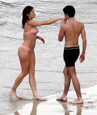 Stephanie Seymour And Her Son Caught Kissing