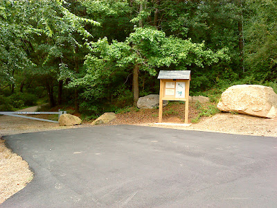 Falls Lake Trail parking area near the dam