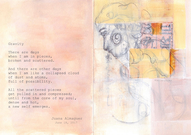 poem and a painting, gravity, gallery juana