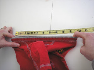 Measuring a neck opening for a child's t-shirt