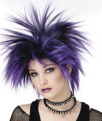 You are free to choose any types of hair color, as punk hairstyles