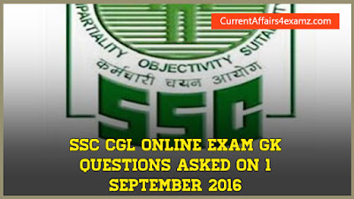 SSC CGL Questions 1 September 2016
