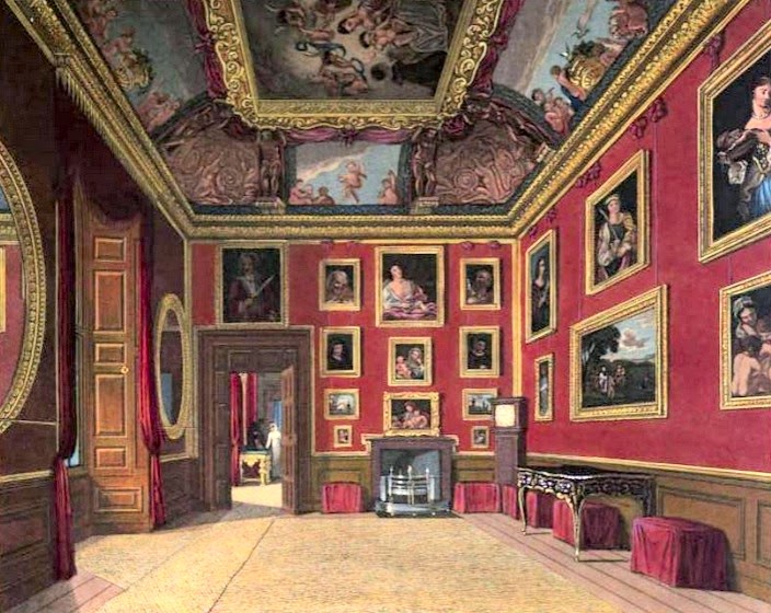 King's Drawing Room, Windsor Castle  from The History of the Royal Residences by WH Pyne (1819)