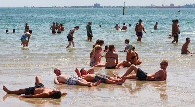 Beach Summer Crowd