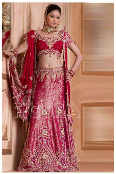 red indian wedding dress images
