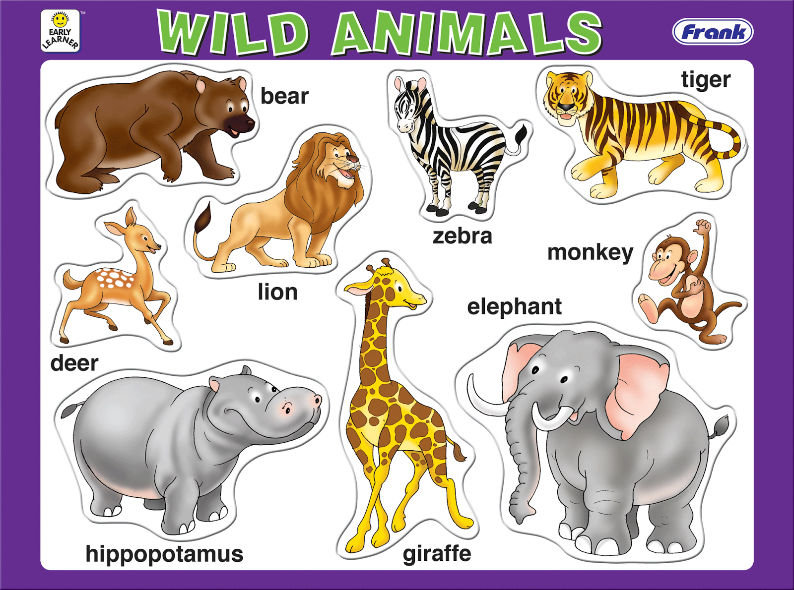 vamos a encontrar vocabulario sobre animales salvajes wild animals ...