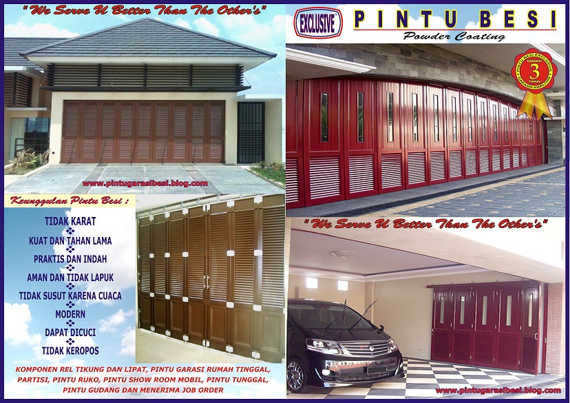  PINTU BESI RUMAH DAN GARASI MOBIL MINIMALIS MODERN GAMBAR 