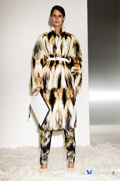 leather style, Céline, model, fur coat, leather bag, fashion brand, collection