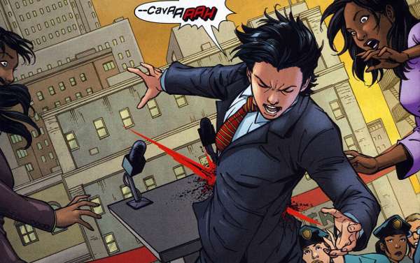 Tim Drake's been shot Or has he Plenty of twists and turns have been 