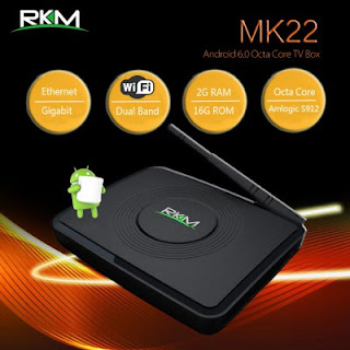  Rikomagic RKM MK22 Android TV Box Amlogic S912 Octa Núcleo & Android 6.0