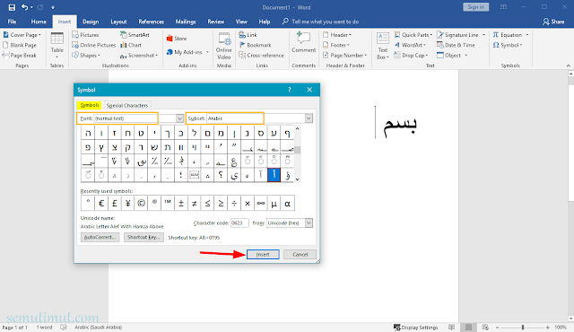 cara membuat tulisan arab di word agar tidak terbalik