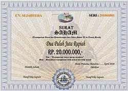 Contoh Surat Berharga Di Pasar Modal Contoh Surat