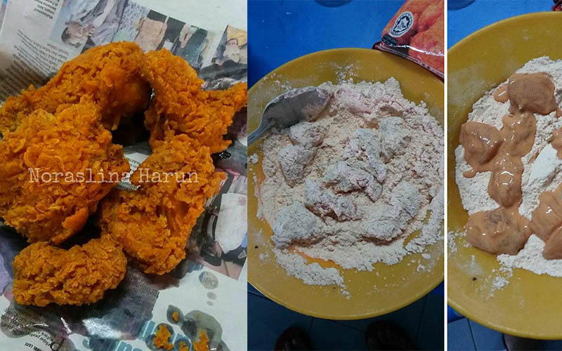 Resepi Ayam Goreng Spicy Ala McD Menggunakan 6 Bahan Sahaja