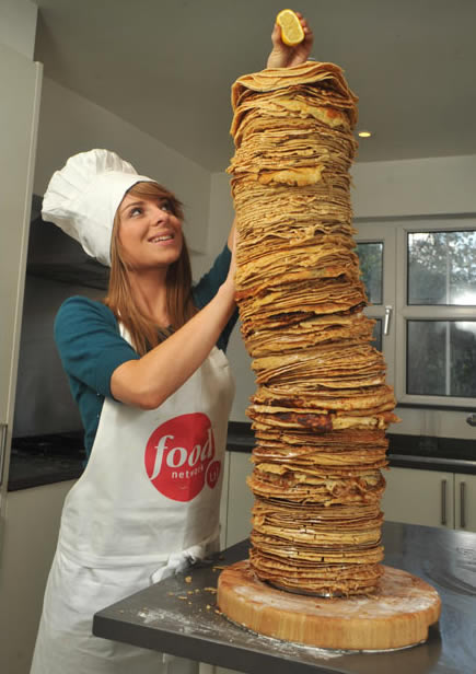 World's Tallest Pancake Stack
