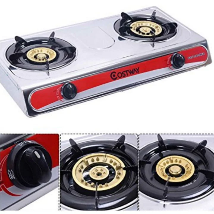 Tabletop Double-Burner Propane Gas Stove