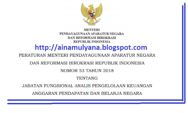  Permenpan RB Peraturan Menpan RB Nomor  PERMENPAN RB / PERATURAN MENPAN RB NOMOR 53 TAHUN 2018