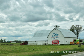 48 No Interstate back roads cross country coast-to-coast road trip Ohio bicentennial barn farmland
