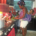 Check Out Annie Idibia cooking some delicacy for her Husband