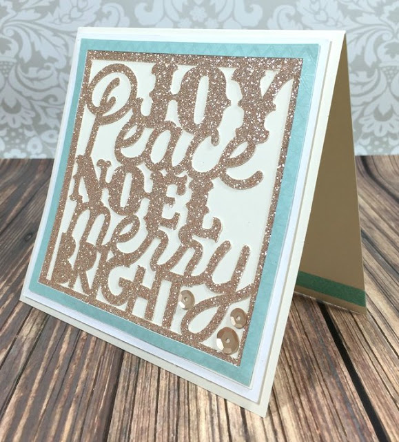 Cricut Artistry Christmas Word Art card