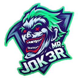 logo joker hitam putih