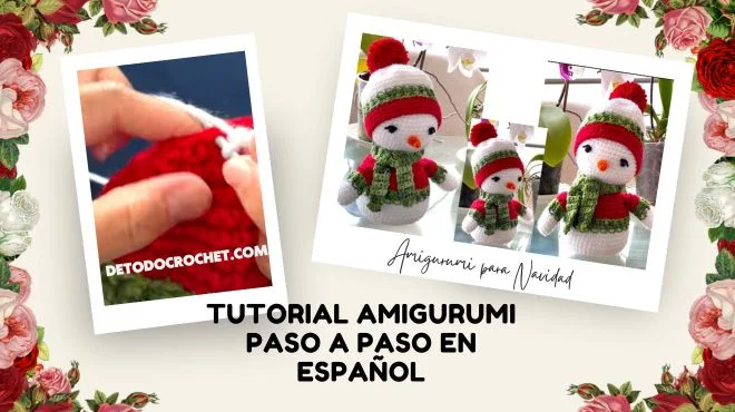 video-tutorial-amigurumi-muñeco-de-nieve