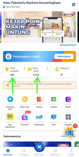 Review Aplikasi Indomaret Poinku, www.tulisanfebri.com