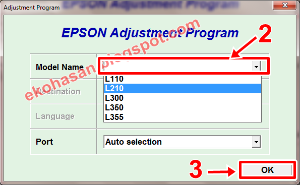 Resetter Epson l355 l210 l300 l110 l350 Free Download ...