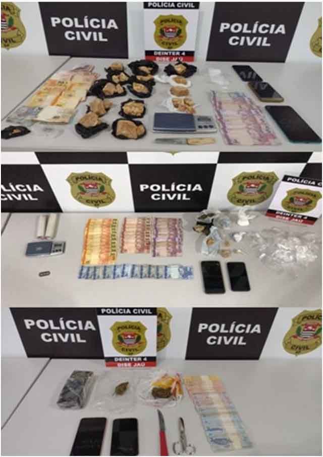 Operação contra o tráfico de drogas prende 4 criminosos em Jaú