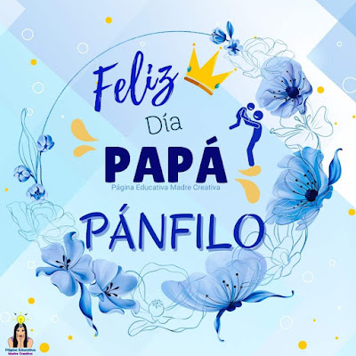 Solapín Feliz Día del Padre - Nombre Pánfilo para imprimir gratis