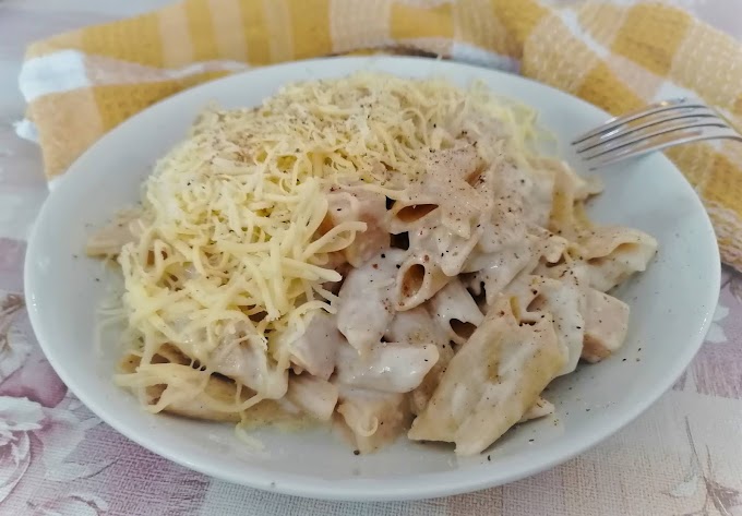 Tejszínes sonkás gombás penne