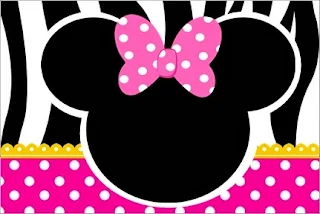 Minnie in Pink and Zebra: Free Printable Mini Kit