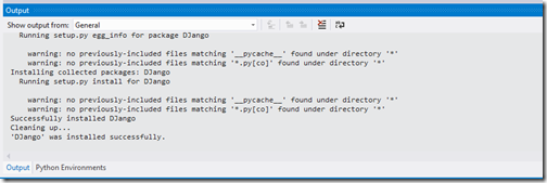 Installing-Django-Visual-Studio-Sucessfully Installing-Django-Visual-Studio-Sucessfully