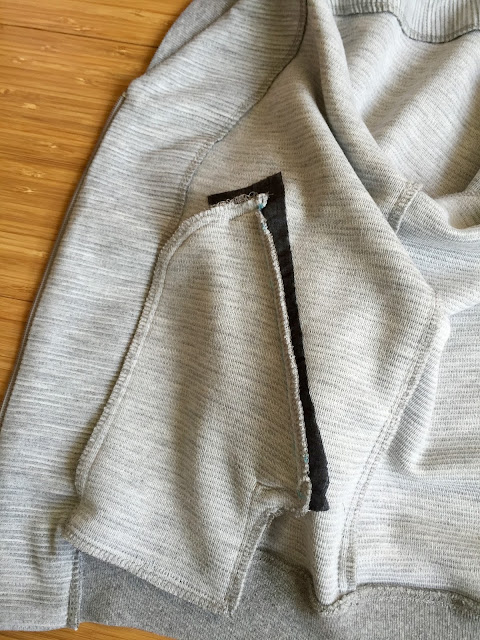 Diary of a Chain Stitcher: Grey Ribbed Knit Papercut Patterns Rigel Bomber Jacket