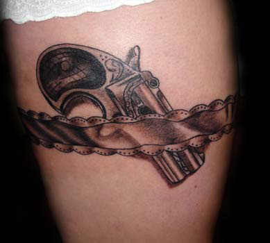 old school gun tattoo