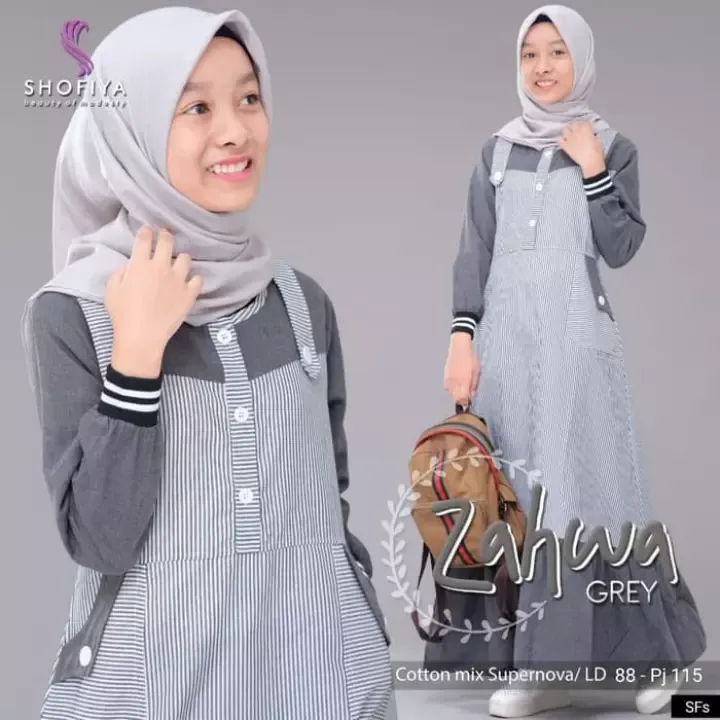 Baju Gamis Remaja Modern Model Terbaru Gamis Cantik Zahwa - Baju gamis di lazada