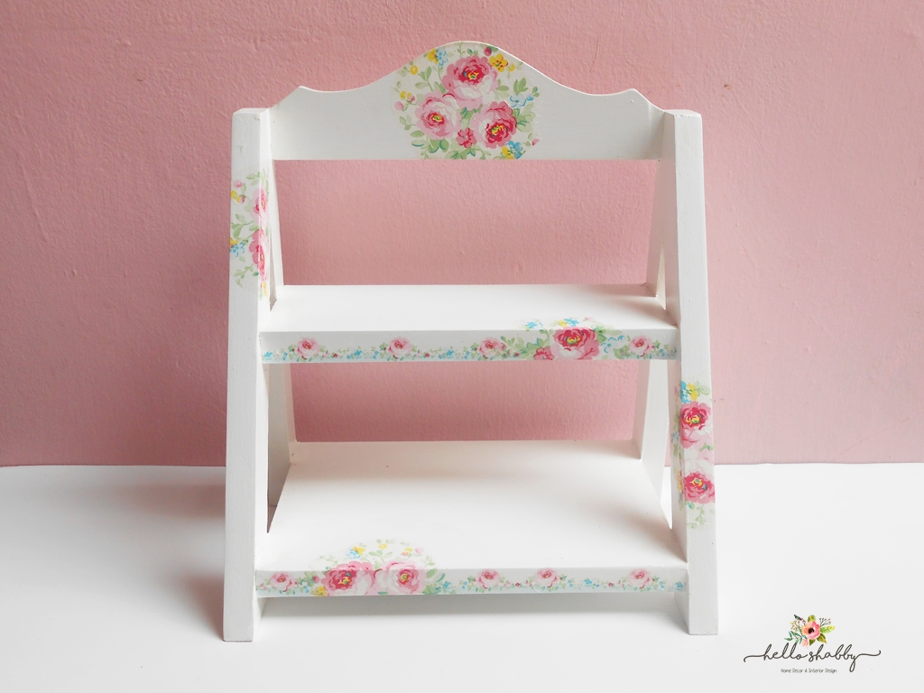  Rak  Tangga Display Shabby  Chic Putih Hello Shabby  