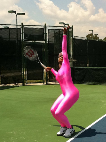 serena williams pink bodysuit. Jumpsuit,serena williams in