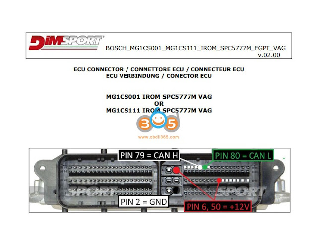 KT200 Read and Write VAG MG1CS001 SPC5777 ECU  1