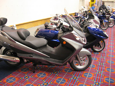 Suzuki Burgman 400 Motor Scooter at the Portland International Auto Show in Portland, Oregon, on January 28, 2006