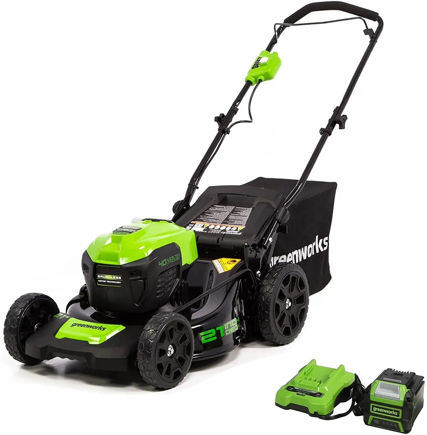 Greenworks Cordless Brushless Push Mower with USB Battery