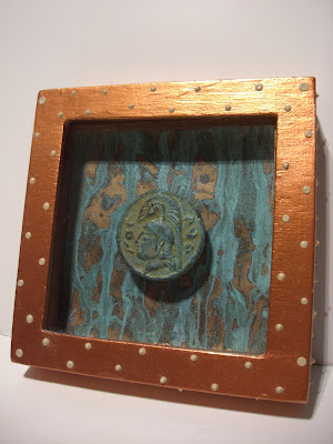 DIY, shadowbox, art, crafts, coins, repurposed