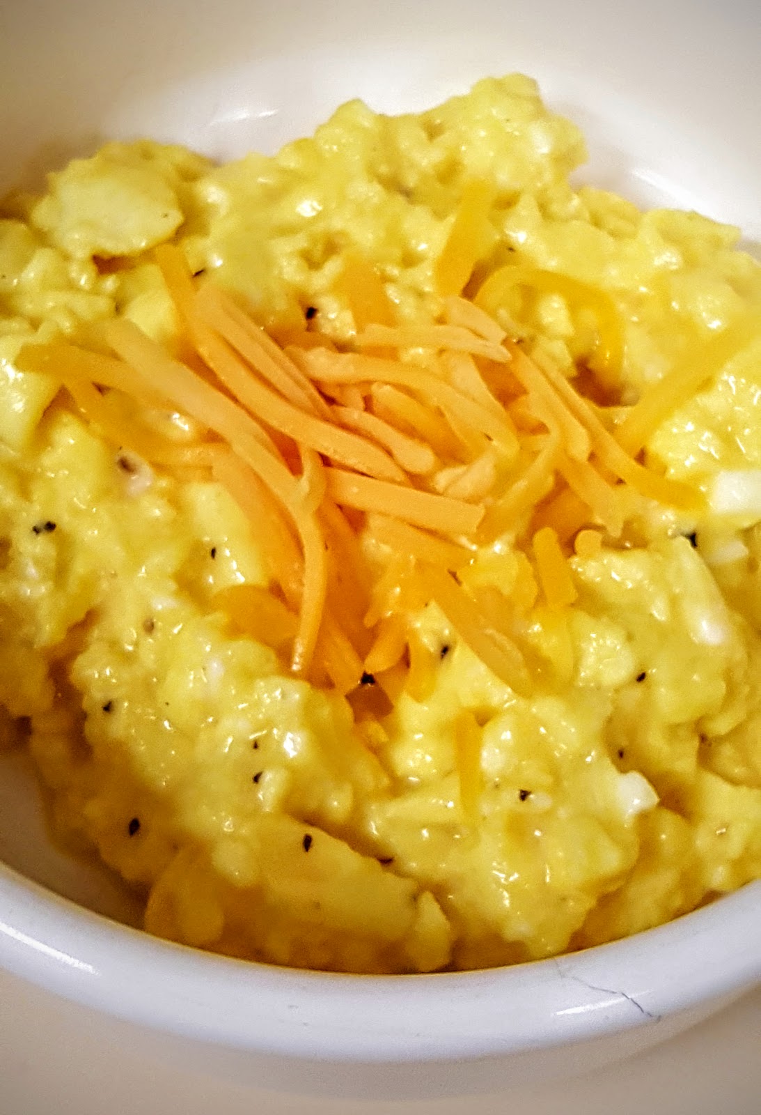 Creamy microwave scrambled eggs