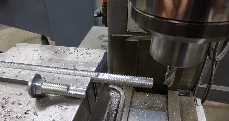 milling flats on carriage bolt and threaded rod