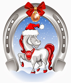 Christmas-Horse-Ribbon-Ball-Vector