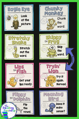 The Reading Roundup - Beanie Baby Reading Strategies Posters