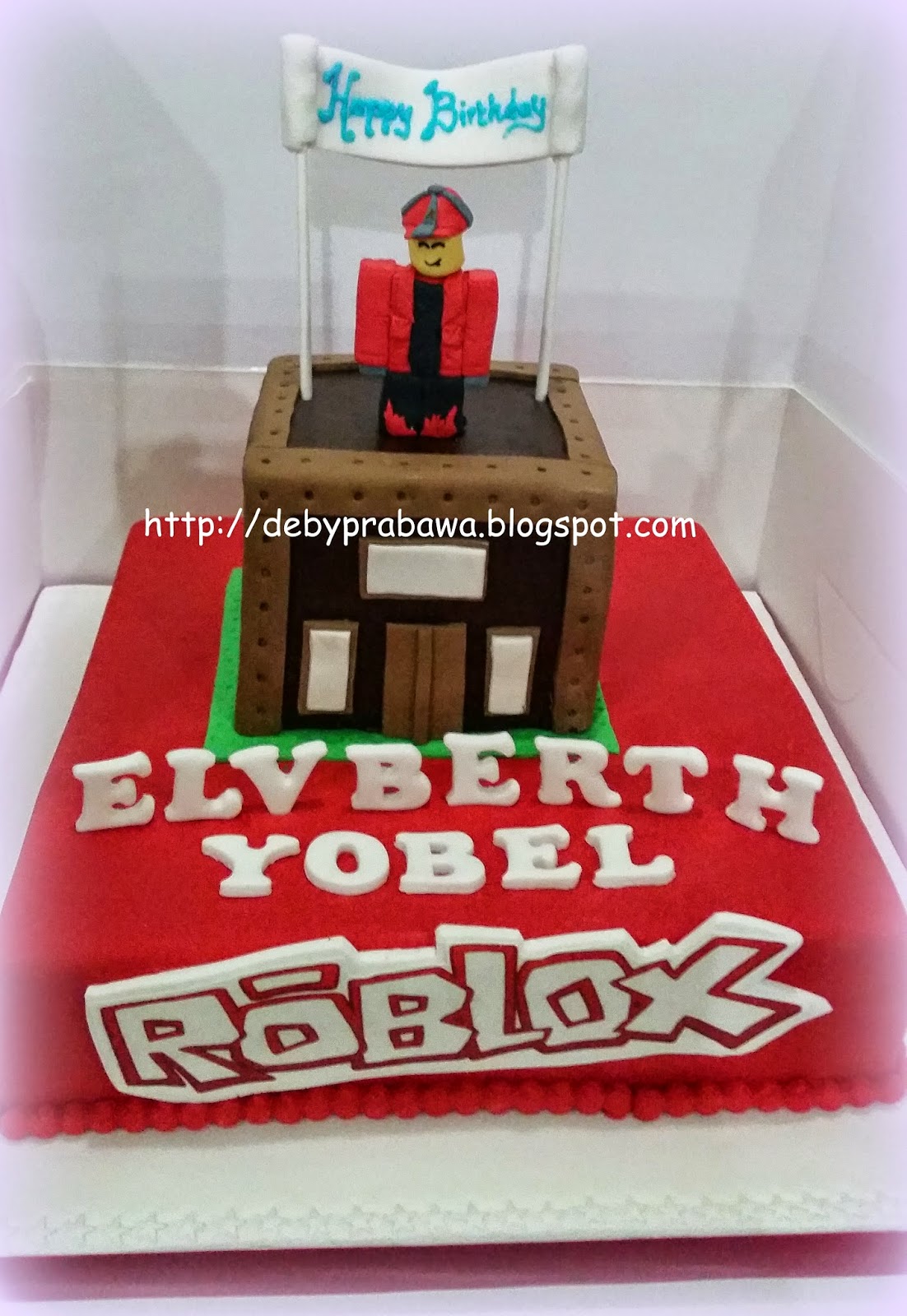 How To Make A Roblox Birthday Cake : Roblox Cake | The Dotty Bakery