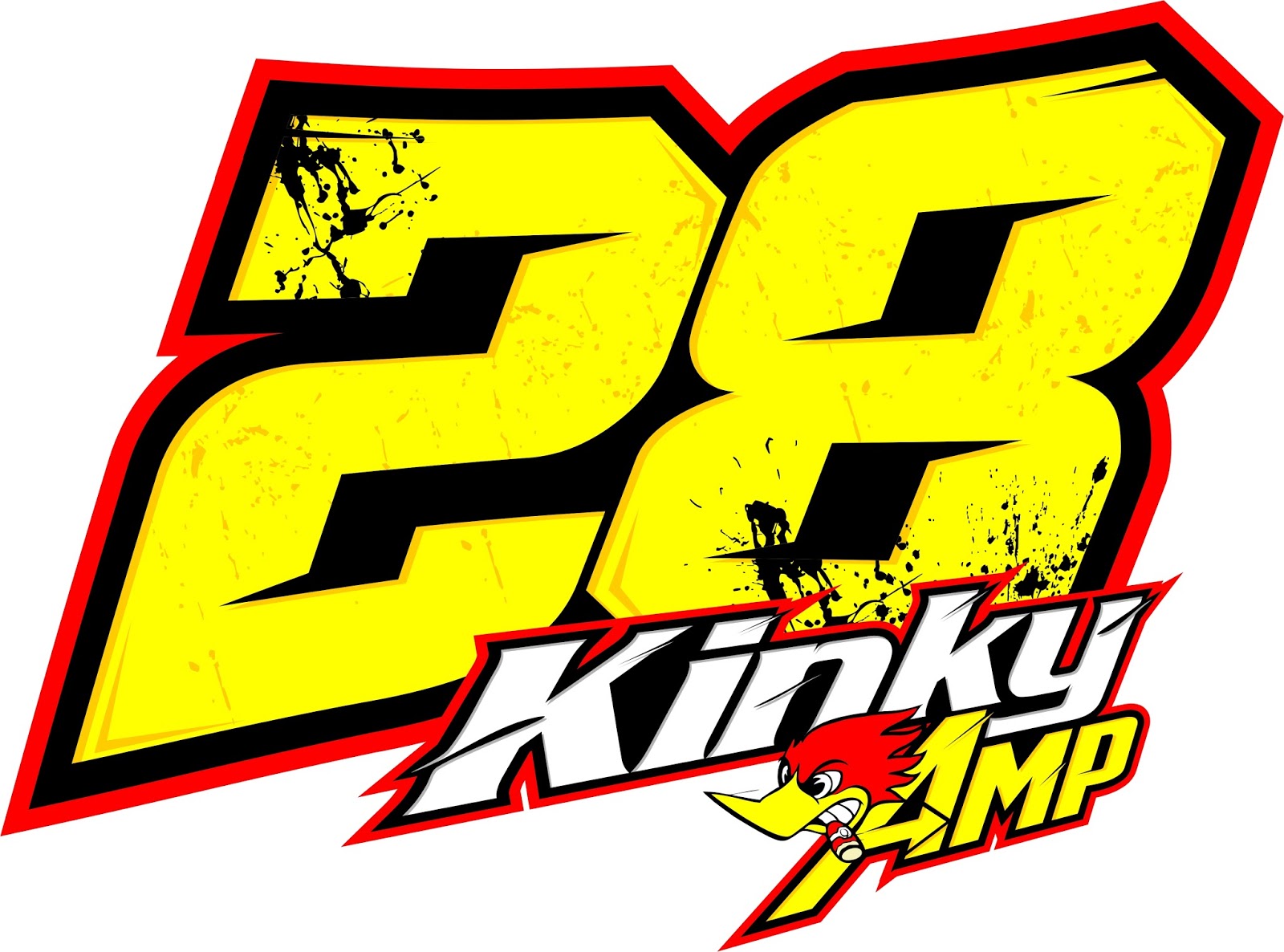 desain nomor start balap K28 RACING WEAR Nama Nama Font 