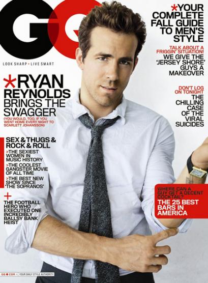 This October's GQ is going to be off the chain Cover lad Ryan Reynolds