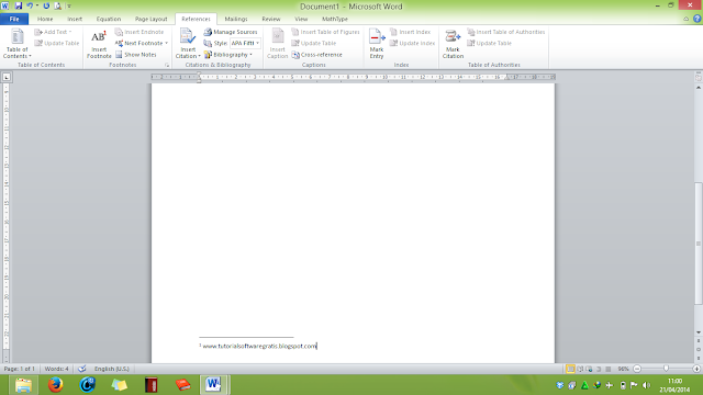 Cara Membuat Footnote (Catatan Kaki) di Microsoft Word 